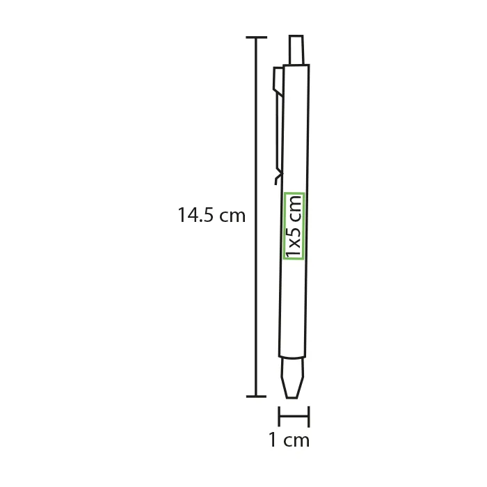 Bolígrafo de aluminio Konya. 3