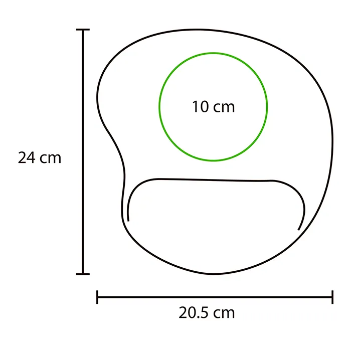 Mouse pad con soporte de silicón. 6