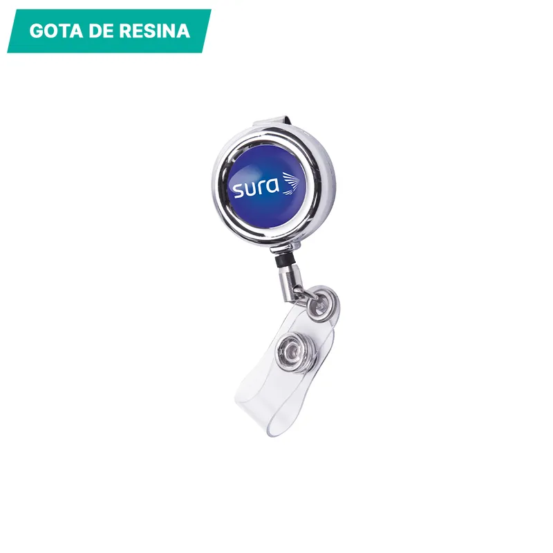 Porta gafete metálico. 4
