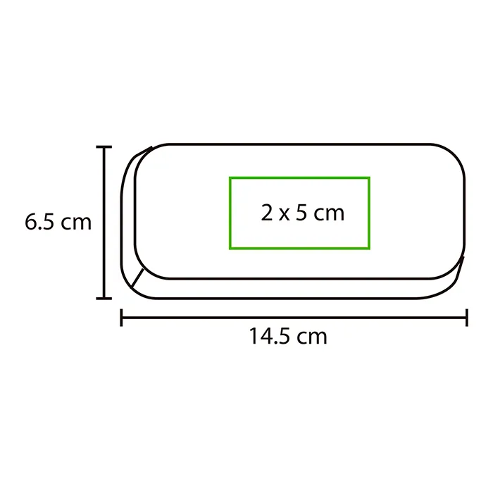 Estuche metálico rectangular. 3
